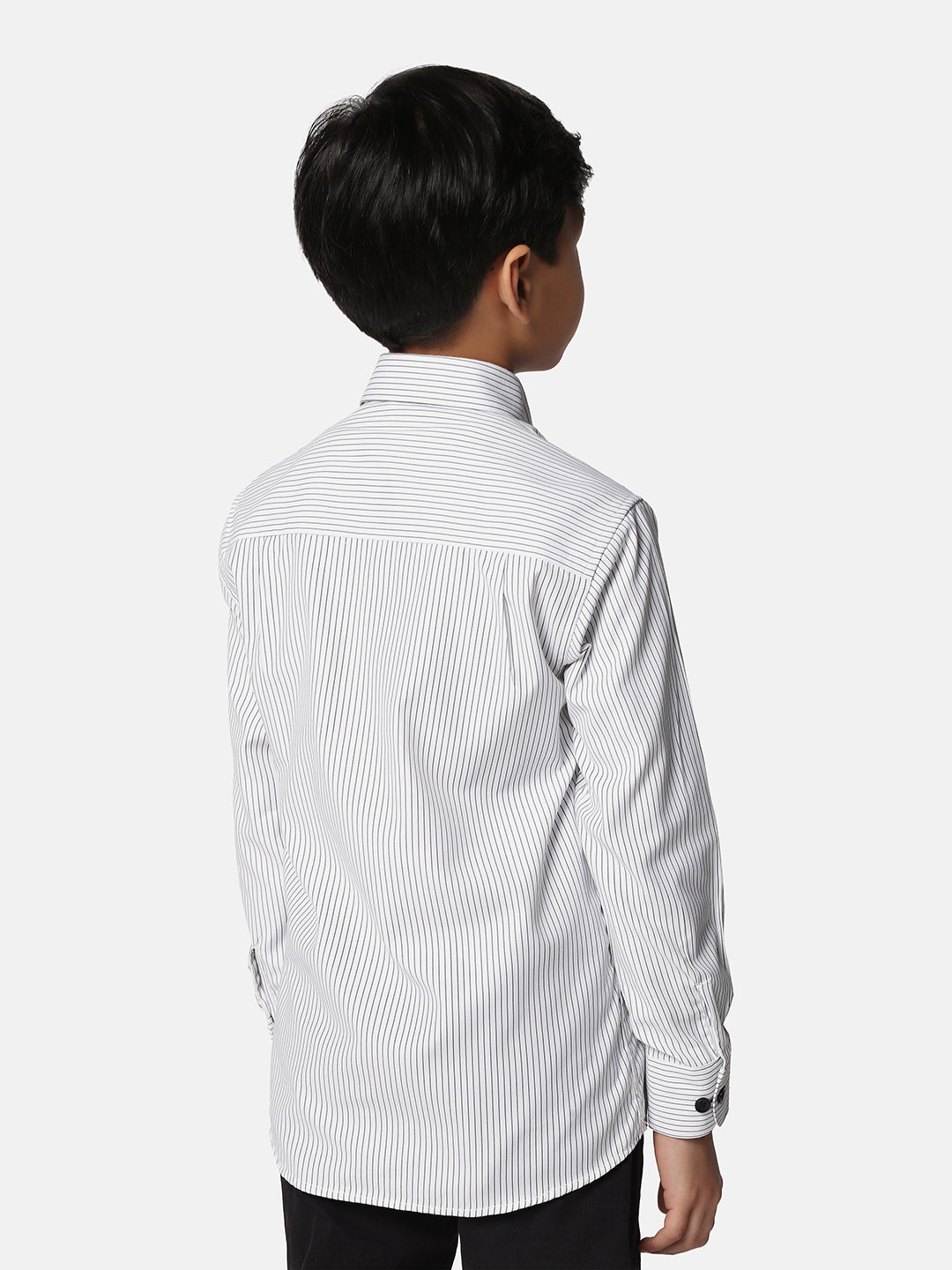Kids White Striped Shirt - Tahvo India
