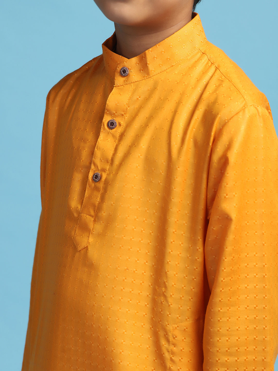 Boys Yellow Kurta Set - Tahvo India