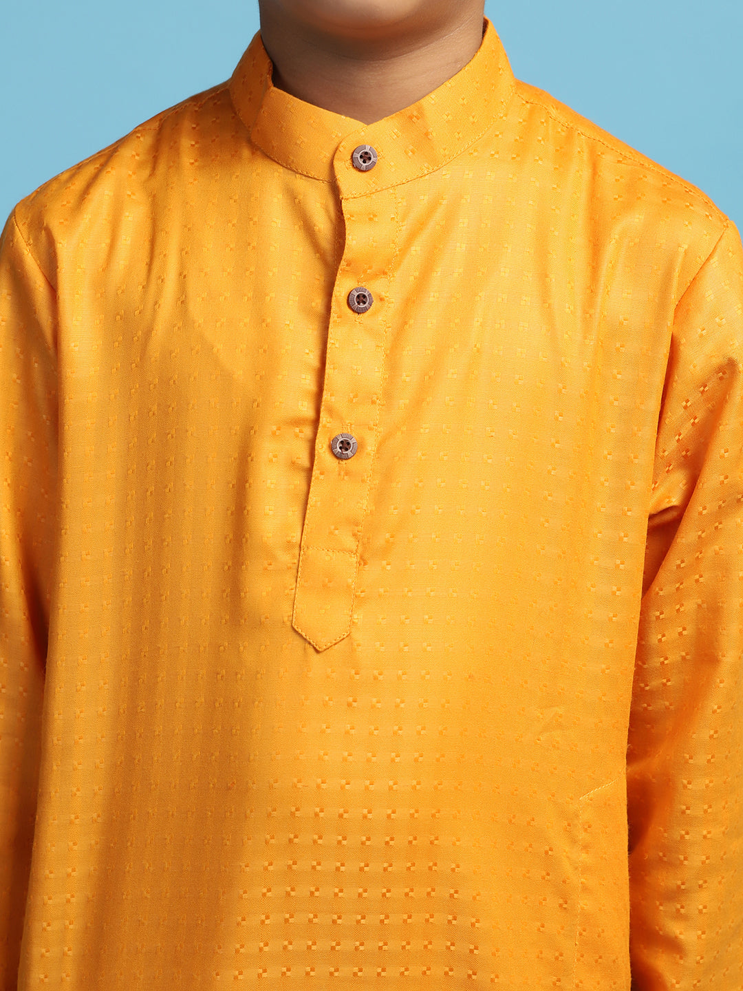 Boys Yellow Kurta Set - Tahvo India
