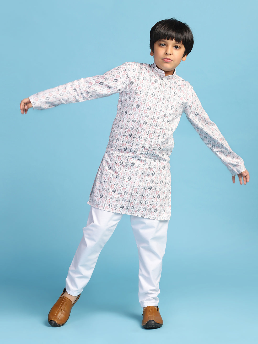 Kids Printed Kurta Set - Tahvo India