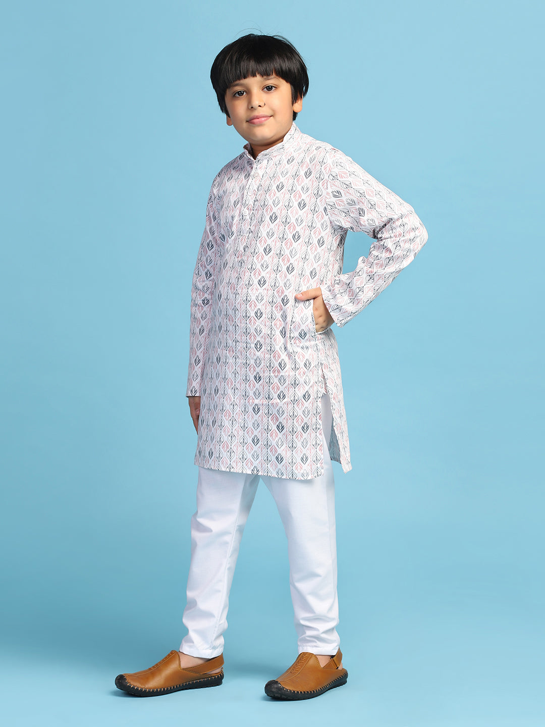 Kids Printed Kurta Set - Tututree