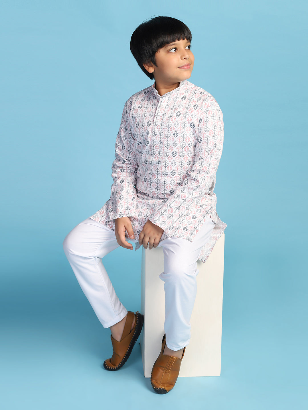 Kids Printed Kurta Set - Tututree