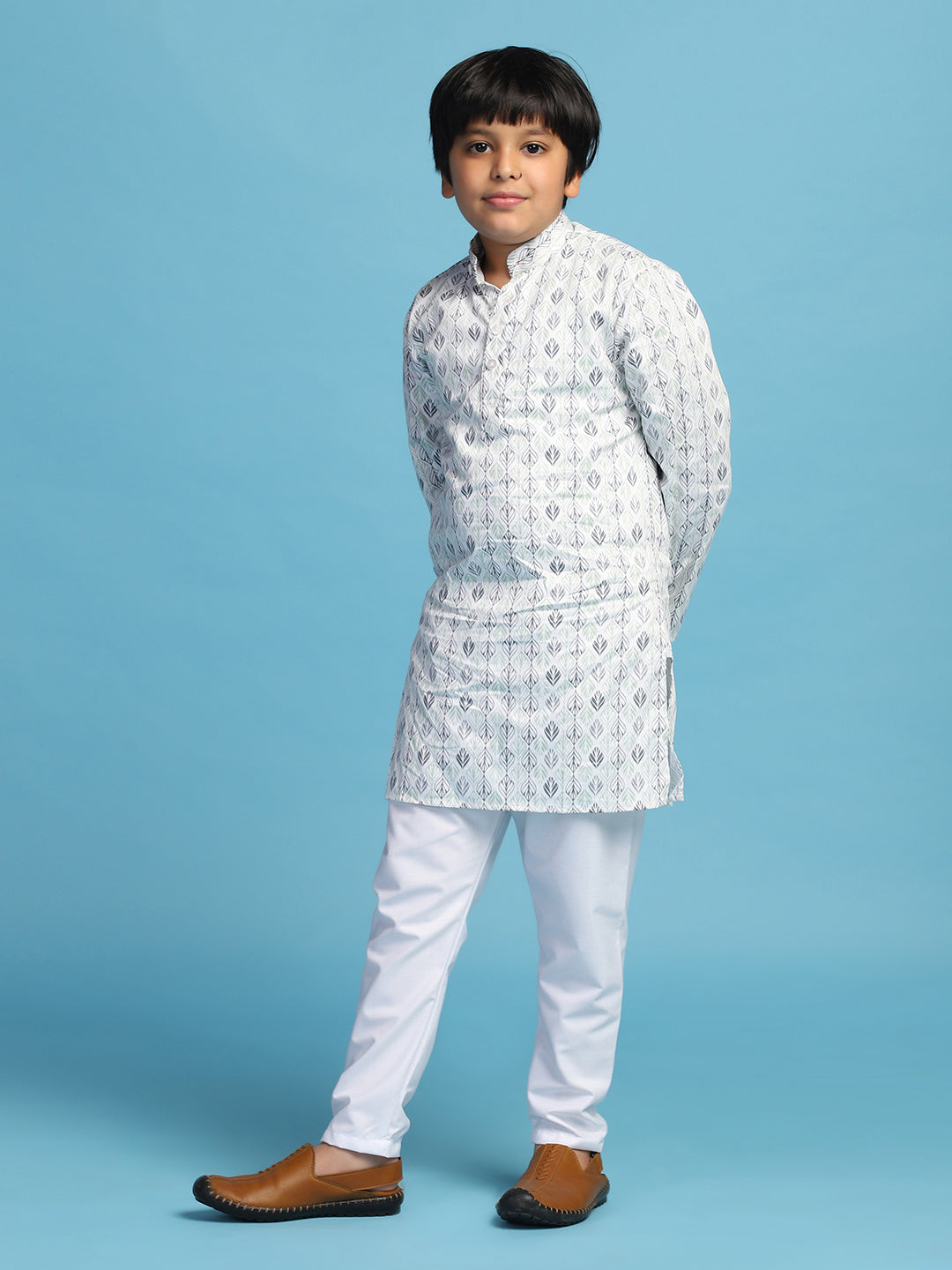Boys Cotton Printed Kurta Set - Tahvo India