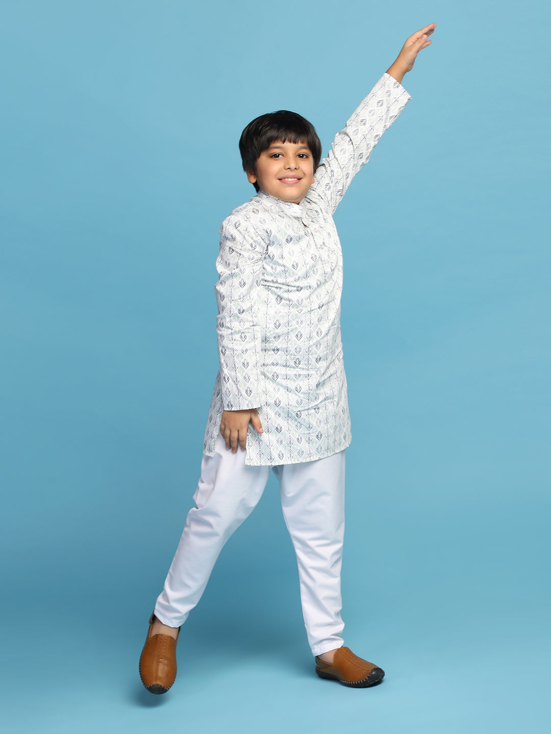 Boys Cotton Printed Kurta Set - Tahvo India