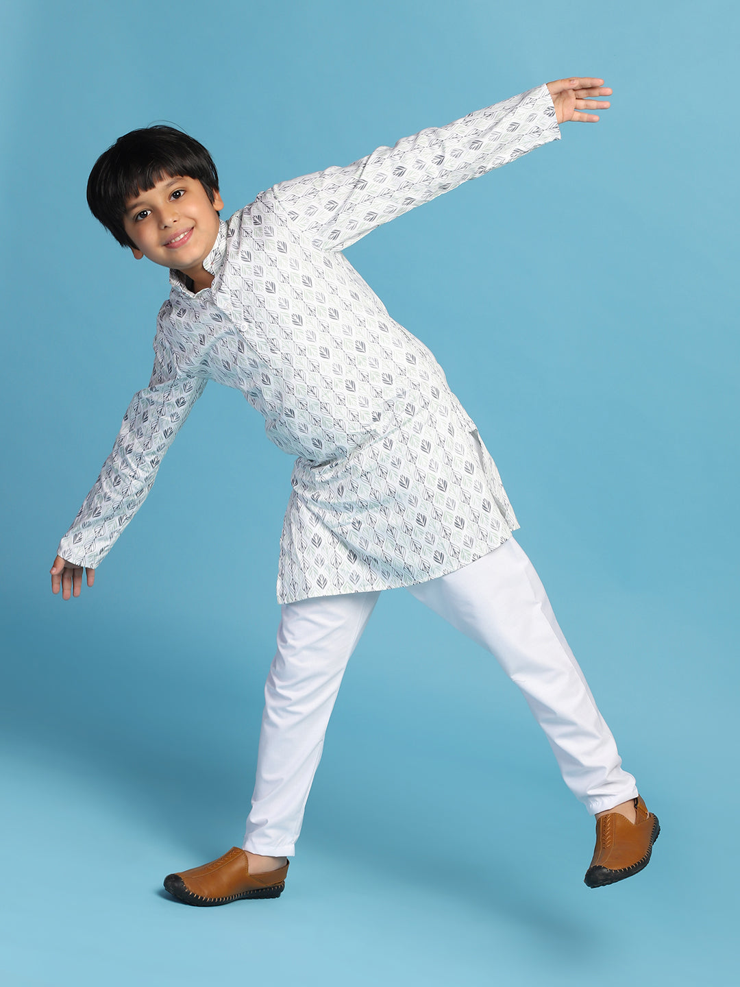 Boys Cotton Printed Kurta Set - Tahvo India