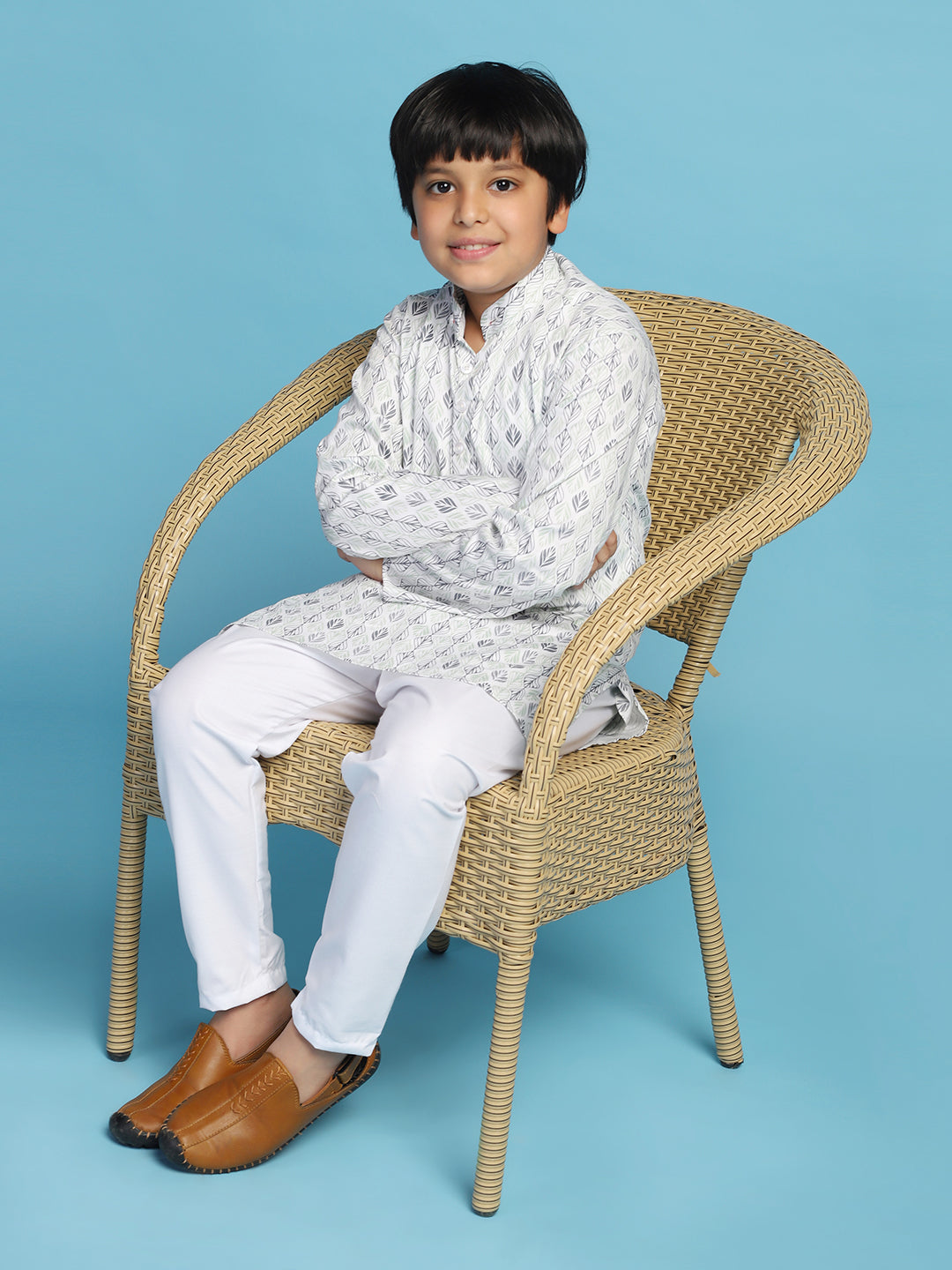 Boys Cotton Printed Kurta Set - Tahvo India