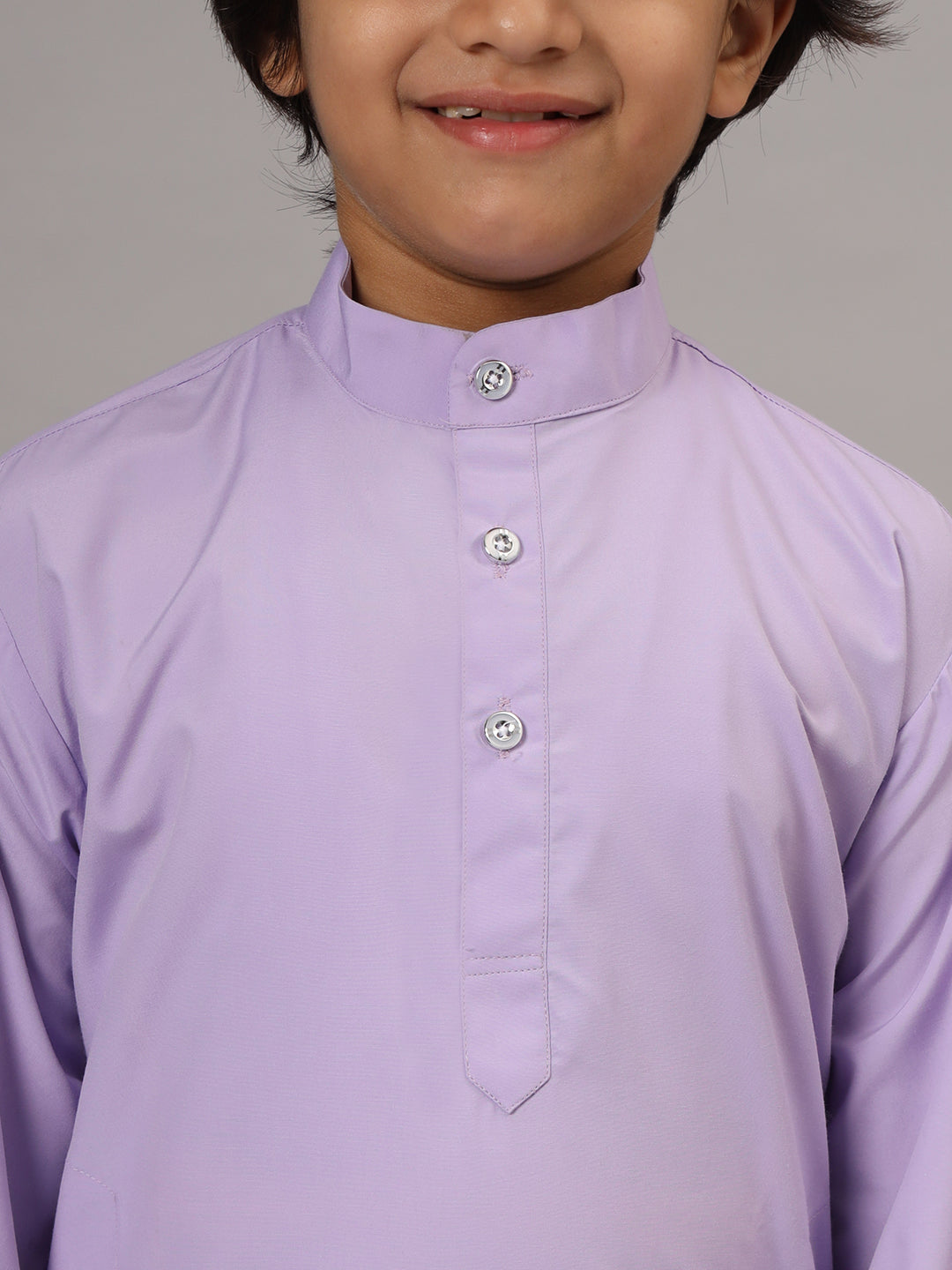 Boys Purple Solid Kurta Set - Tututree