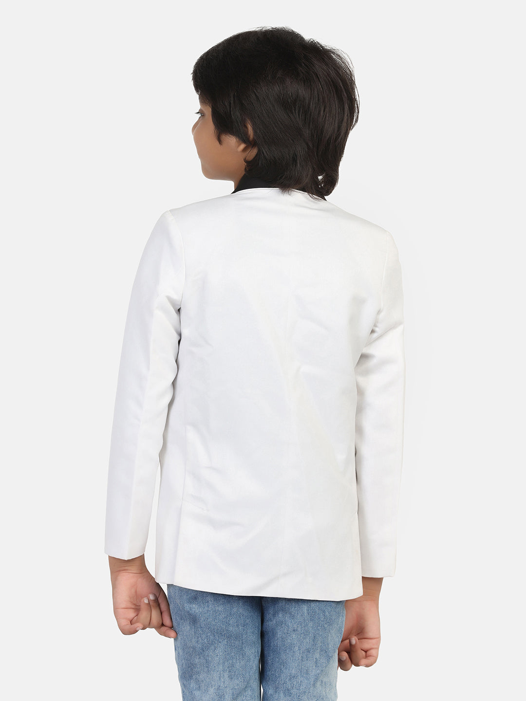 Boys White Tuxedo Blazer - Tututree
