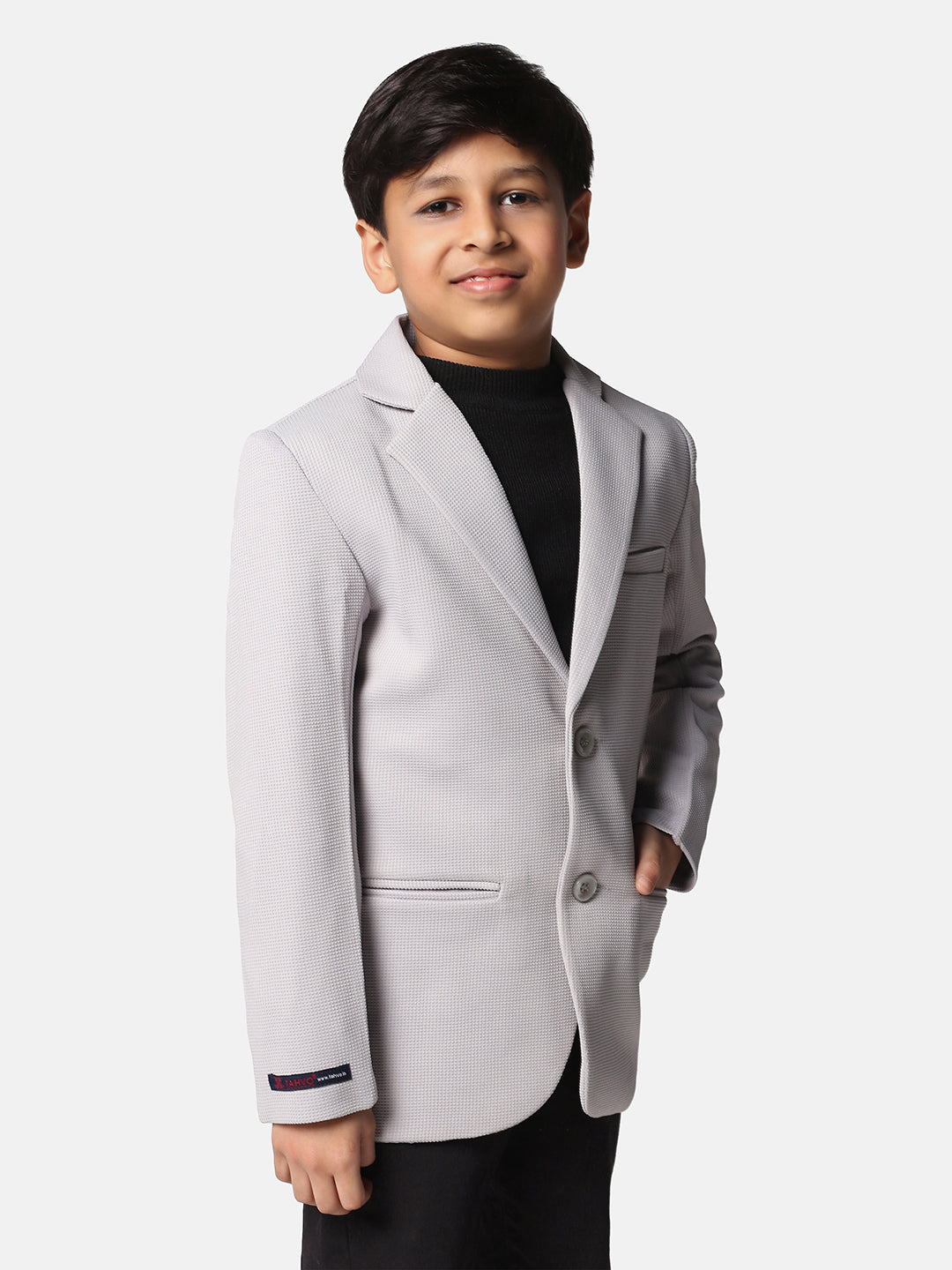Solid Single Breasted Party Boys Blazer - Tahvo India
