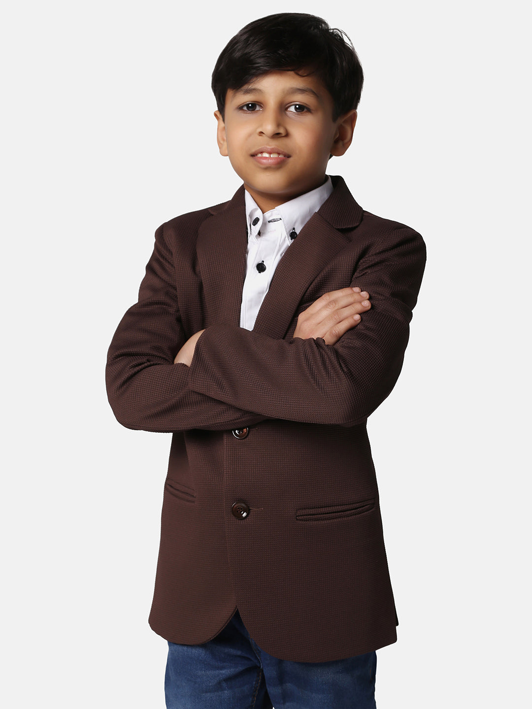 Boys Brown Blazer - Tahvo India