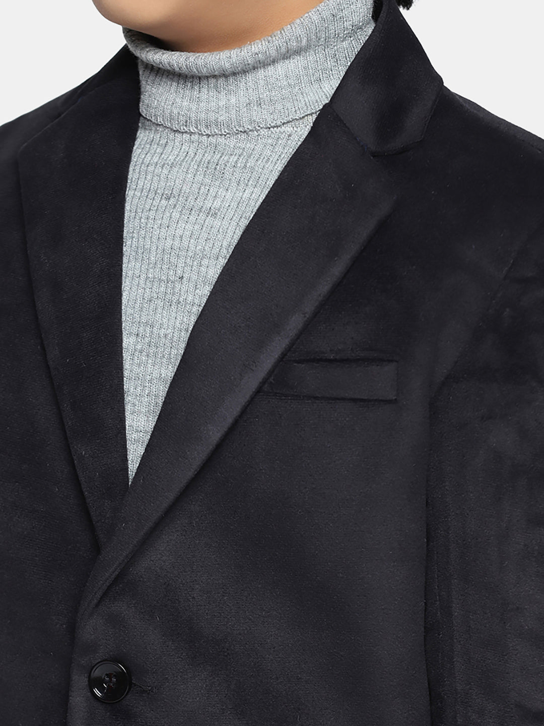 Kids Black Velvet Blazer - Tahvo India