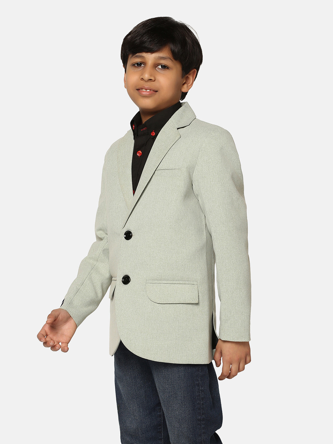 Boys Green Suede Blazer - Tahvo India