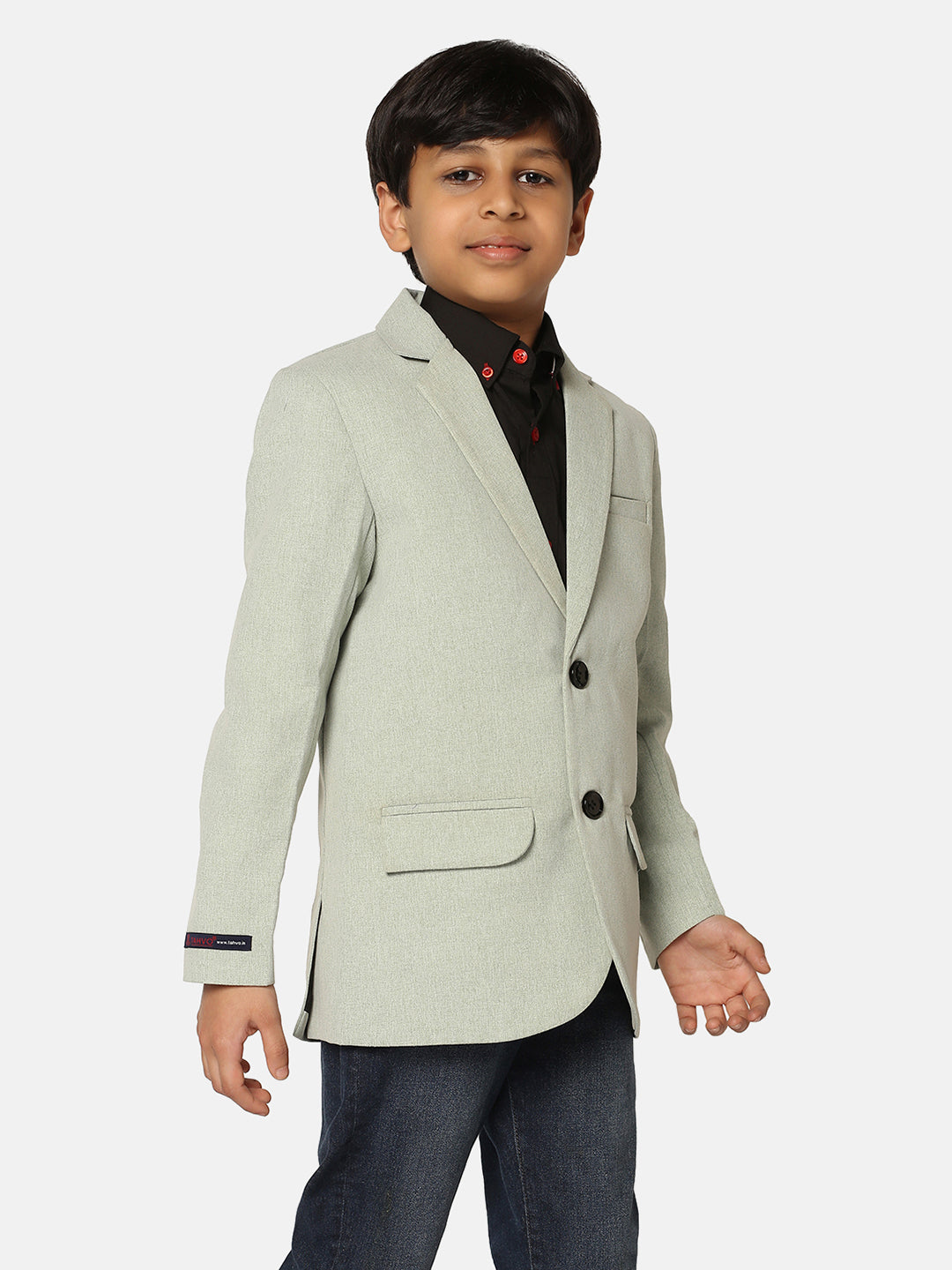 Boys Green Suede Blazer - Tahvo India