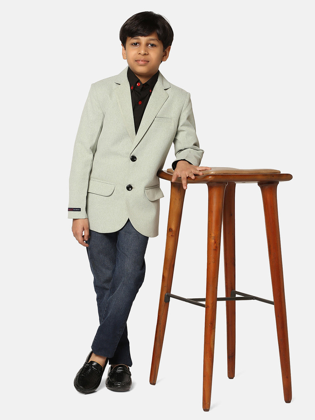 Boys Green Suede Blazer - Tahvo India