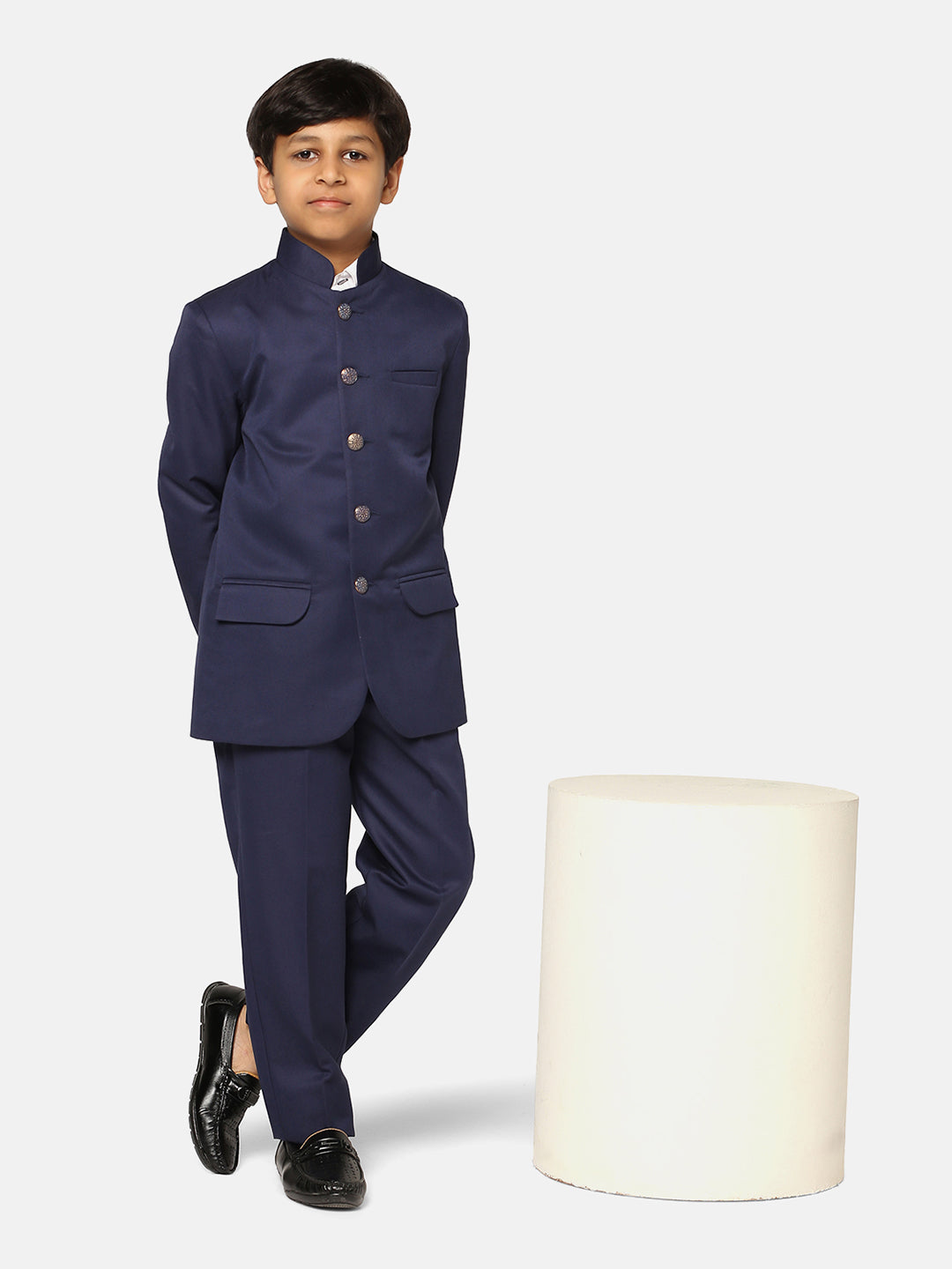 Kids Blue Bandgala Blazer - Tahvo India