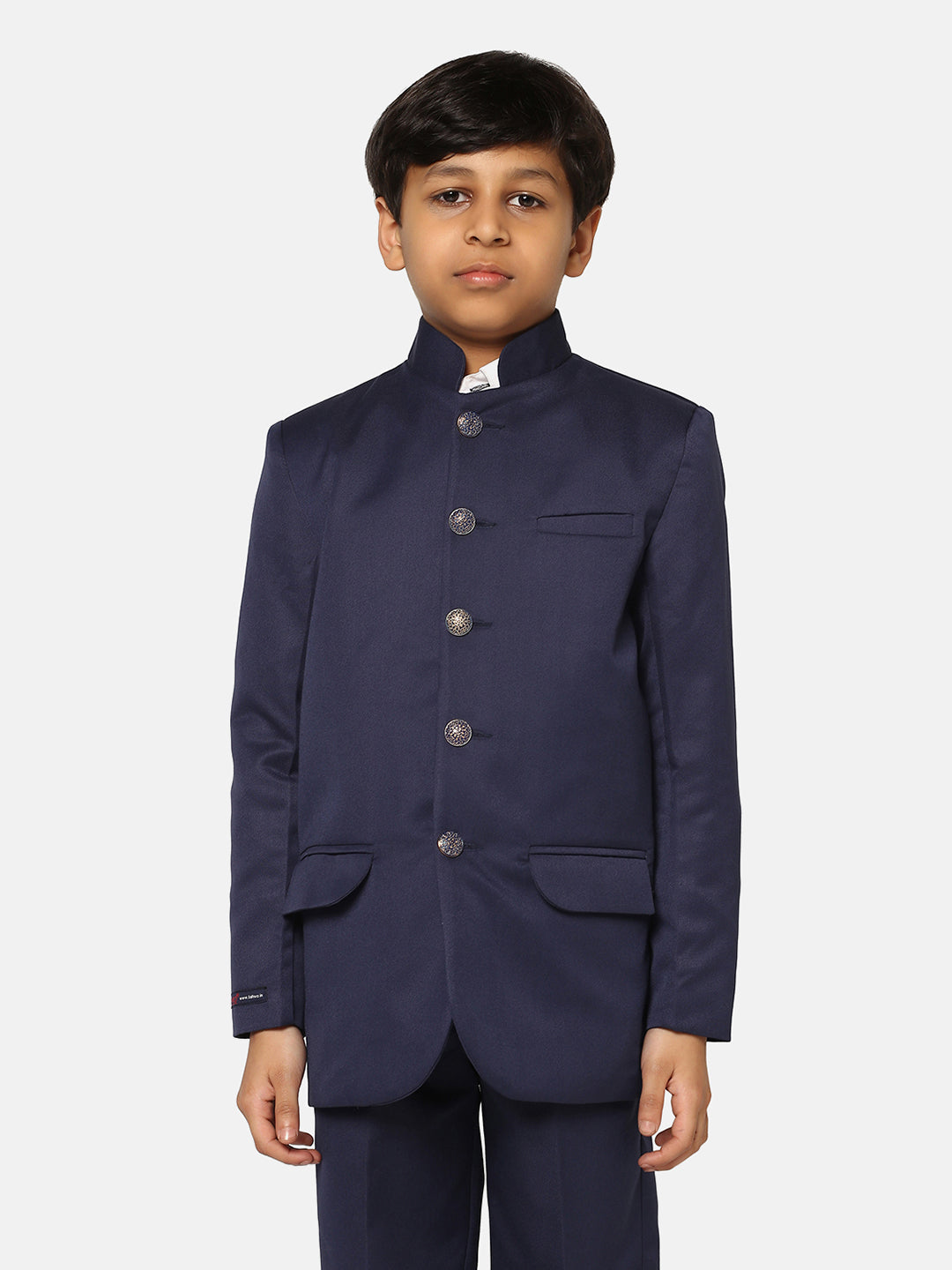 Kids Blue Bandgala Blazer - Tahvo India