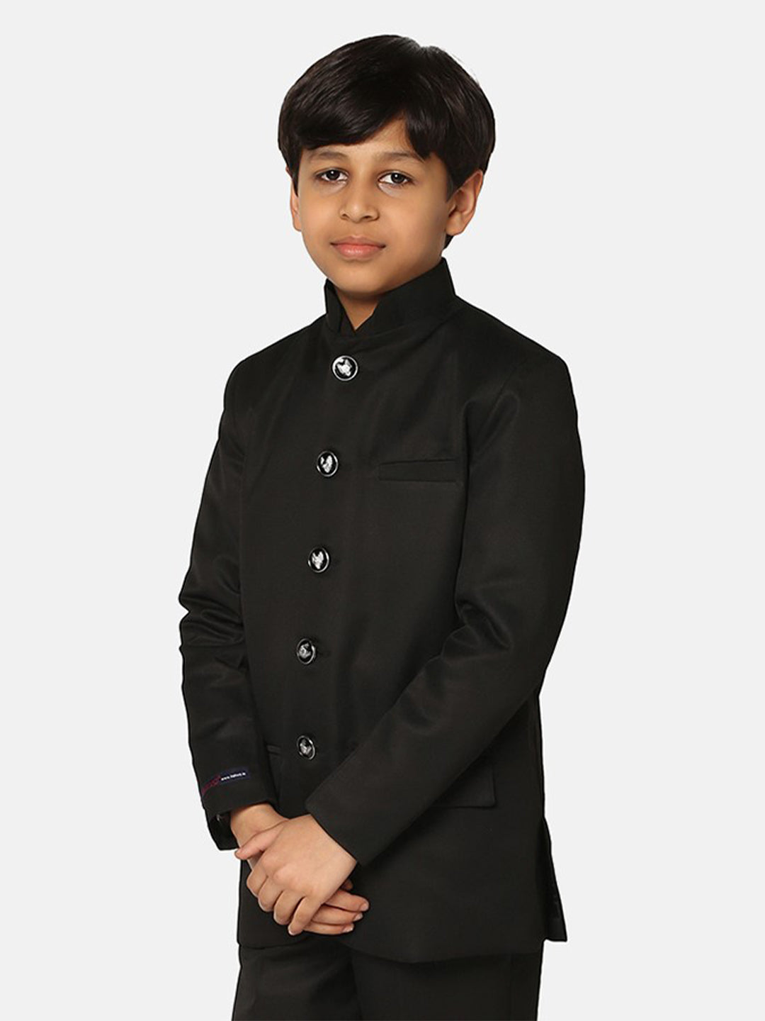 Kids Black Bandgala Blazer - Tahvo India