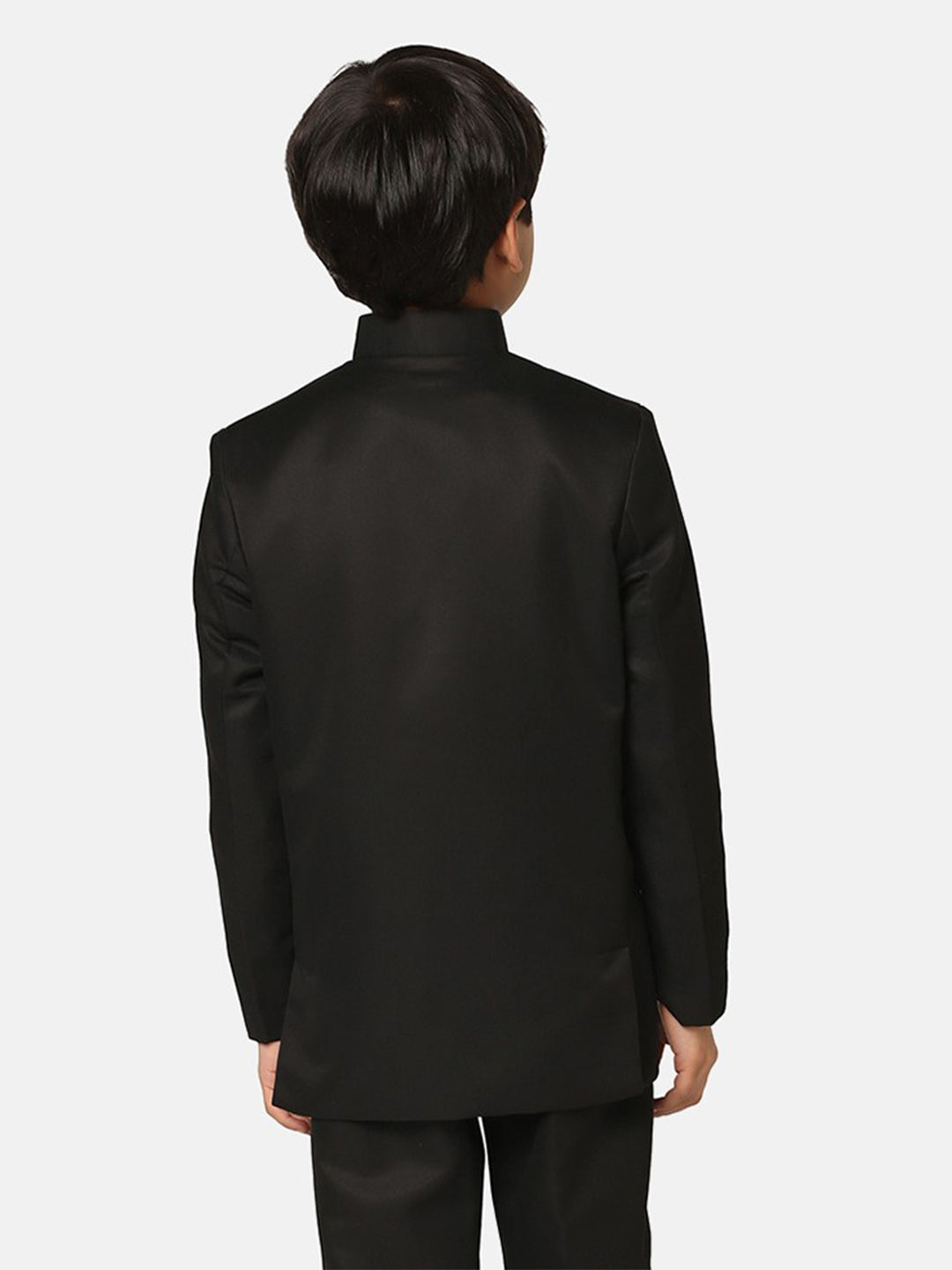 Kids Black Bandgala Blazer - Tahvo India