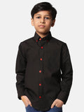Kids Black Solid Shirt - Tututree