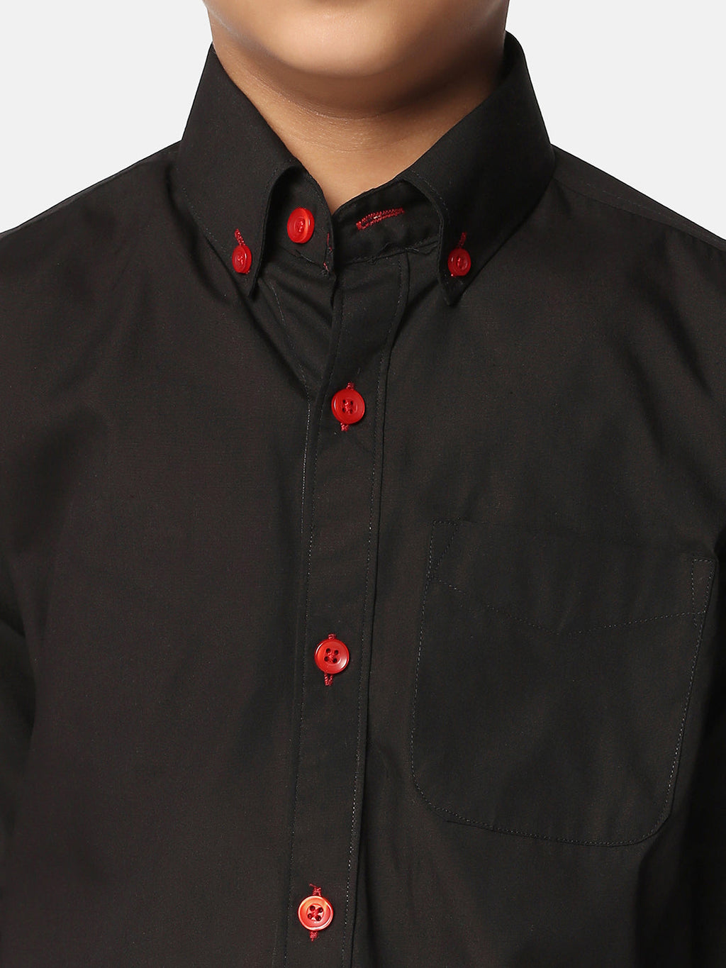 Kids Black Solid Shirt - Tahvo India