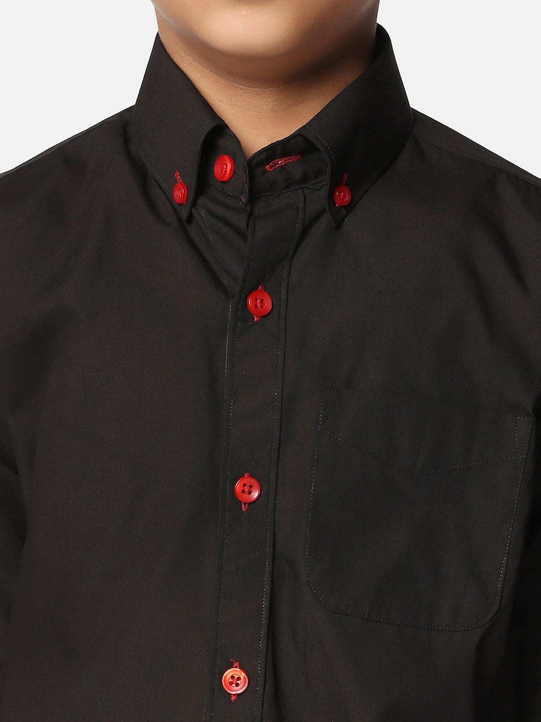 Kids Black Solid Shirt - Tahvo India