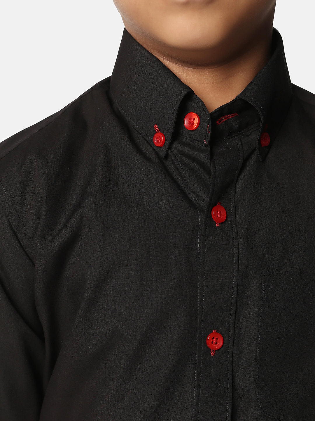 Kids Black Solid Shirt - Tututree