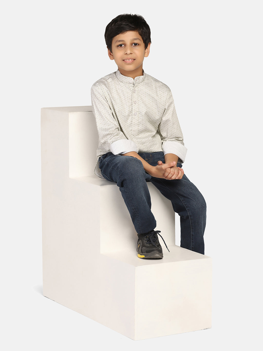 Boys Green Kurta Shirt - Tahvo India