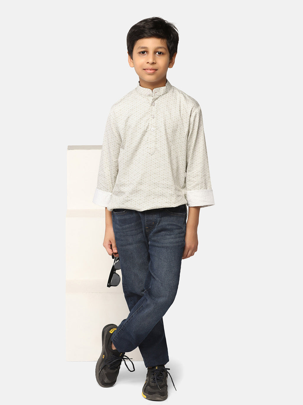 Boys Green Kurta Shirt - Tahvo India