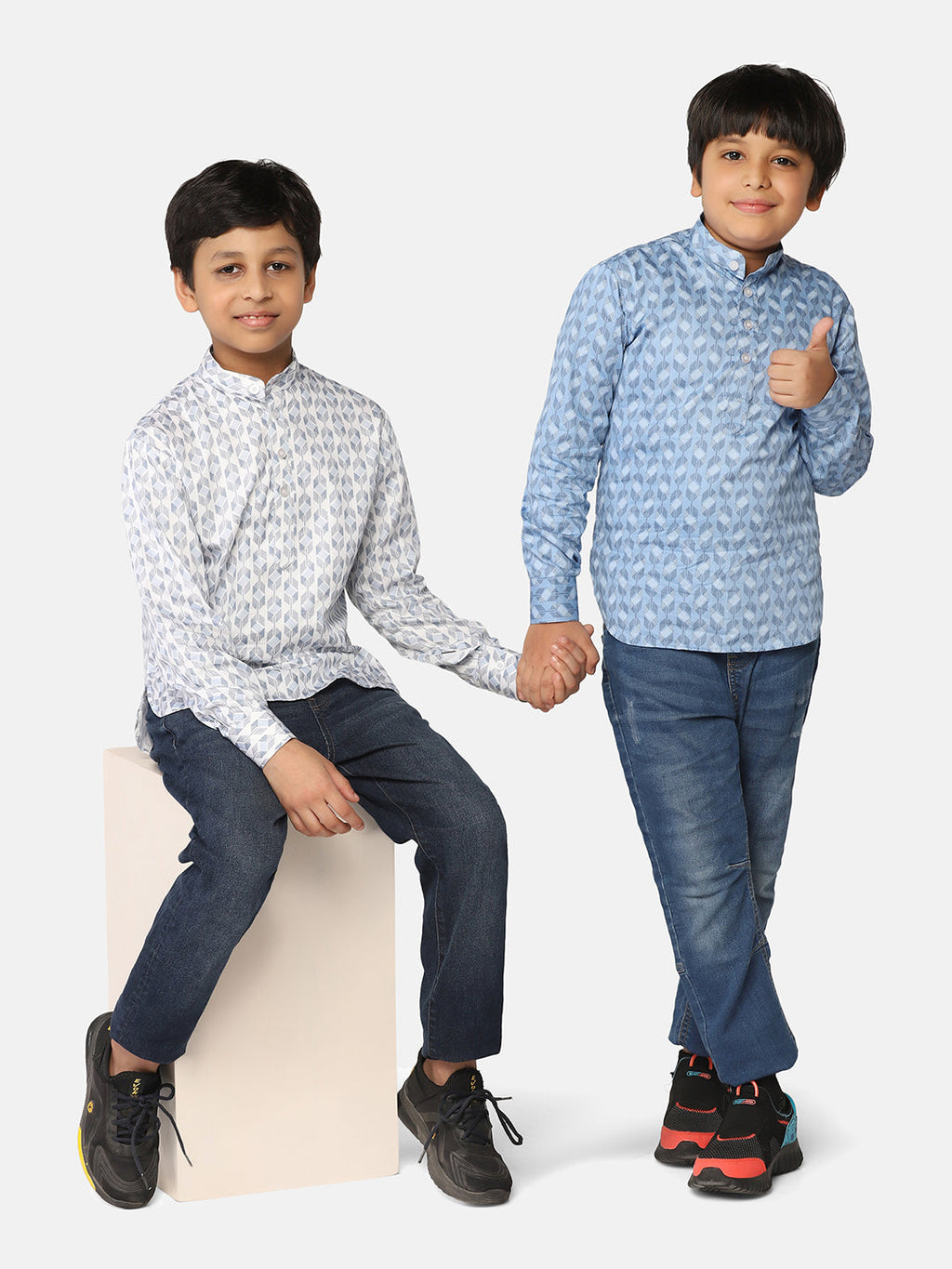 Blue Boys Kurta Shirt - Tahvo India