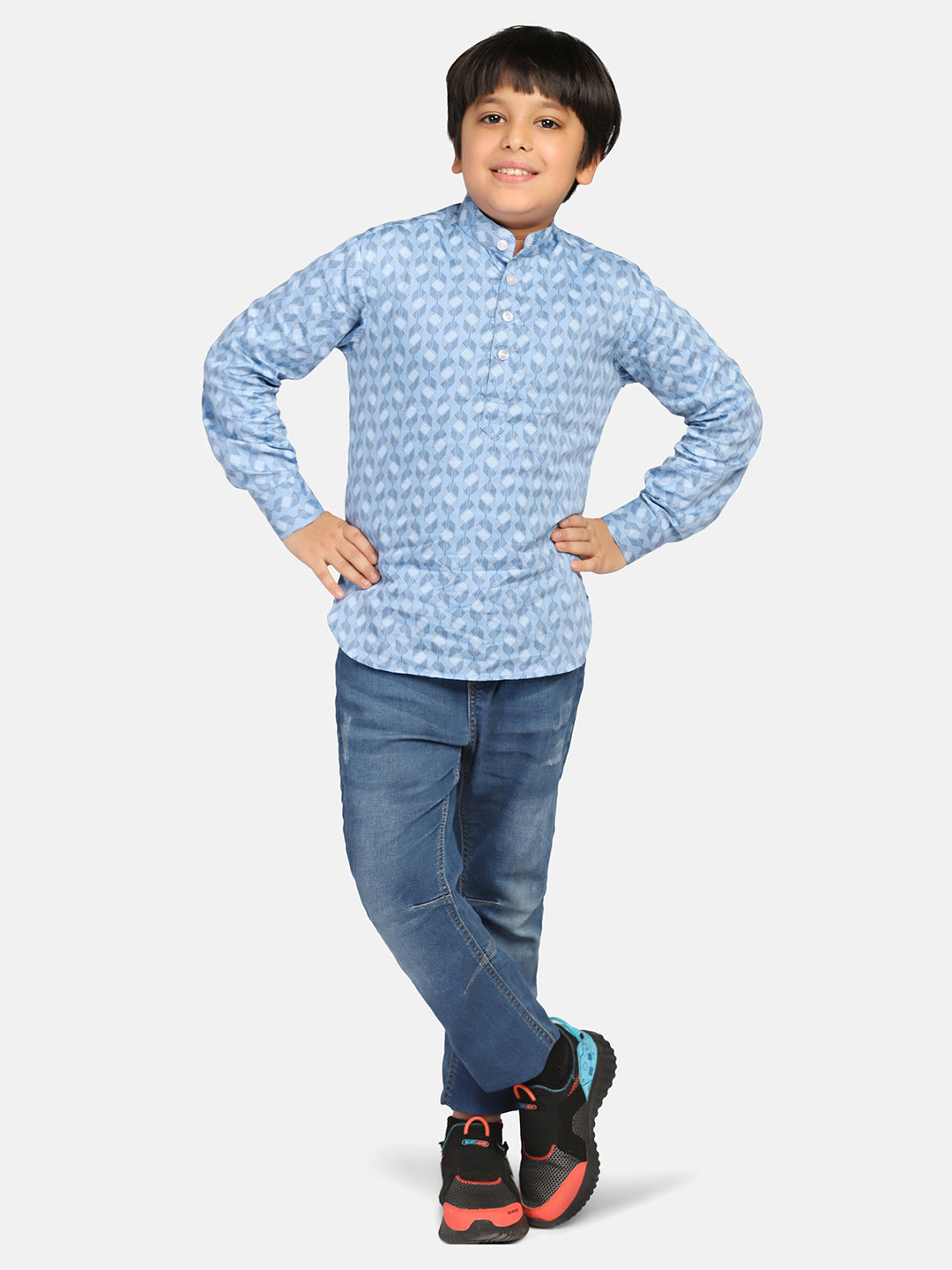 Blue Boys Kurta Shirt - Tahvo India