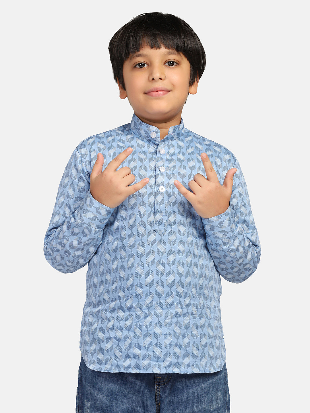 Blue Boys Kurta Shirt - Tahvo India