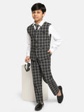 Boys Black 3 Piece Set With Tie - Tahvo India