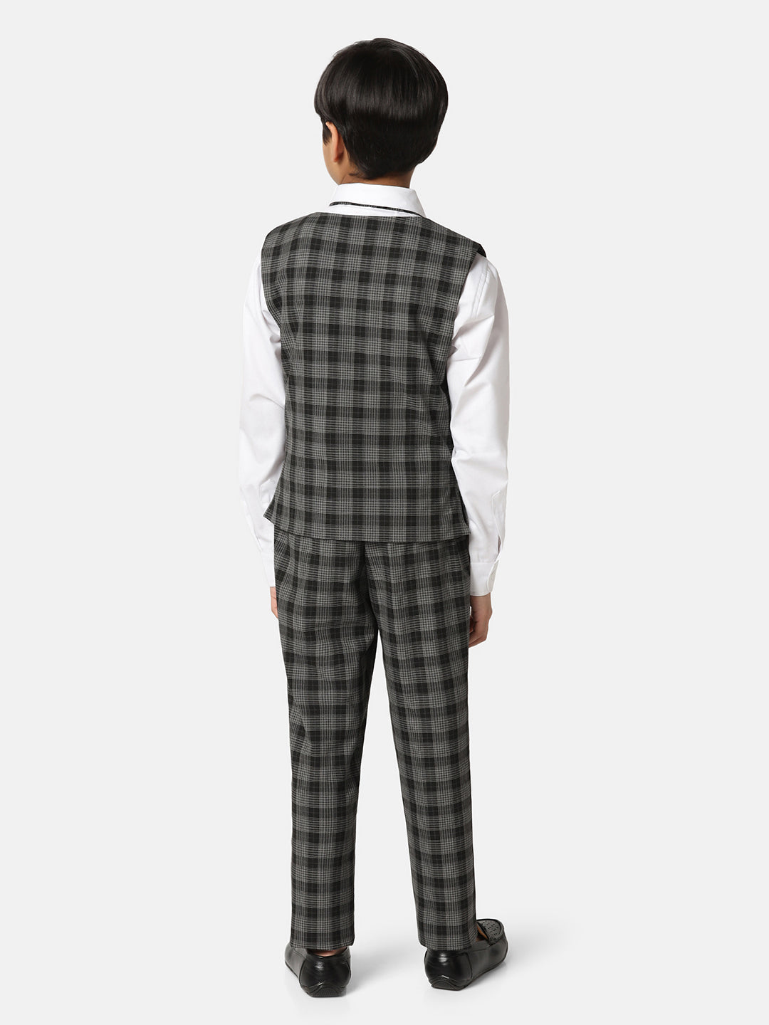 Boys Black 3 Piece Set With Tie - Tahvo India