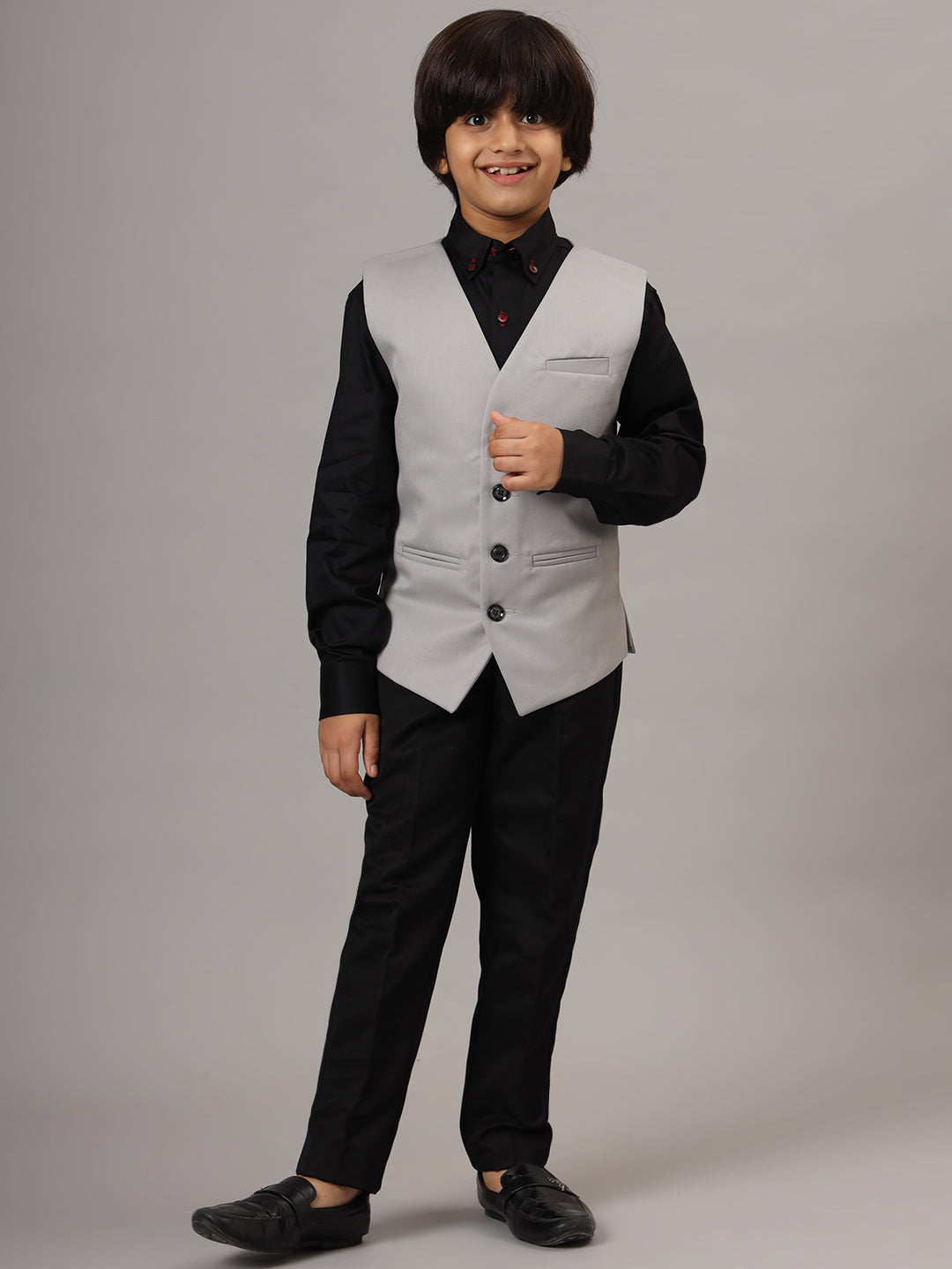 Kids Light Grey 3 Piece Set - Tahvo India