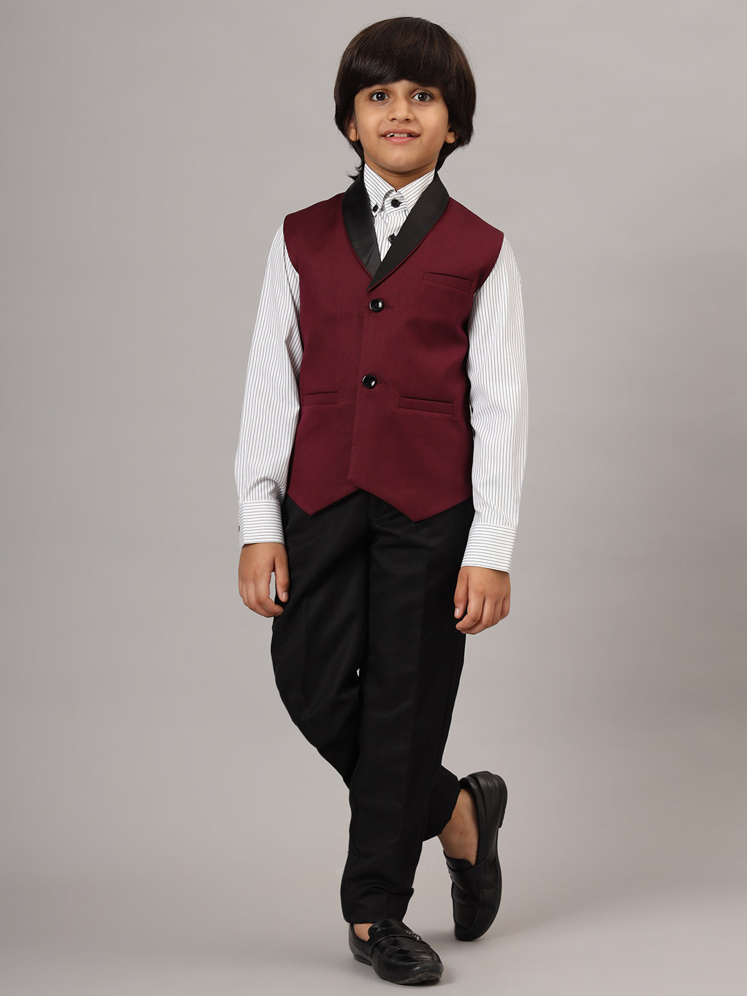Kids Maroon 3 Piece Set - Tahvo India