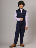 Kids Blue 3 Piece Waistcoat, Shirt And Trousers Set - Tututree