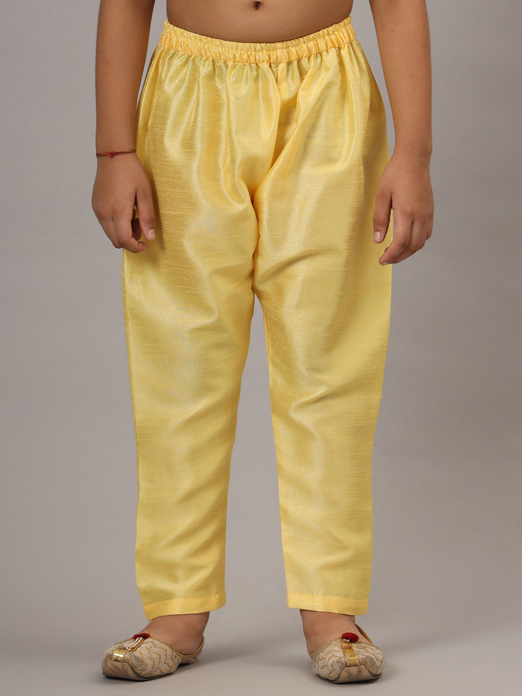 Boys Light Yellow Kurta Set Embroidered With Nehru Jacket - Tahvo India
