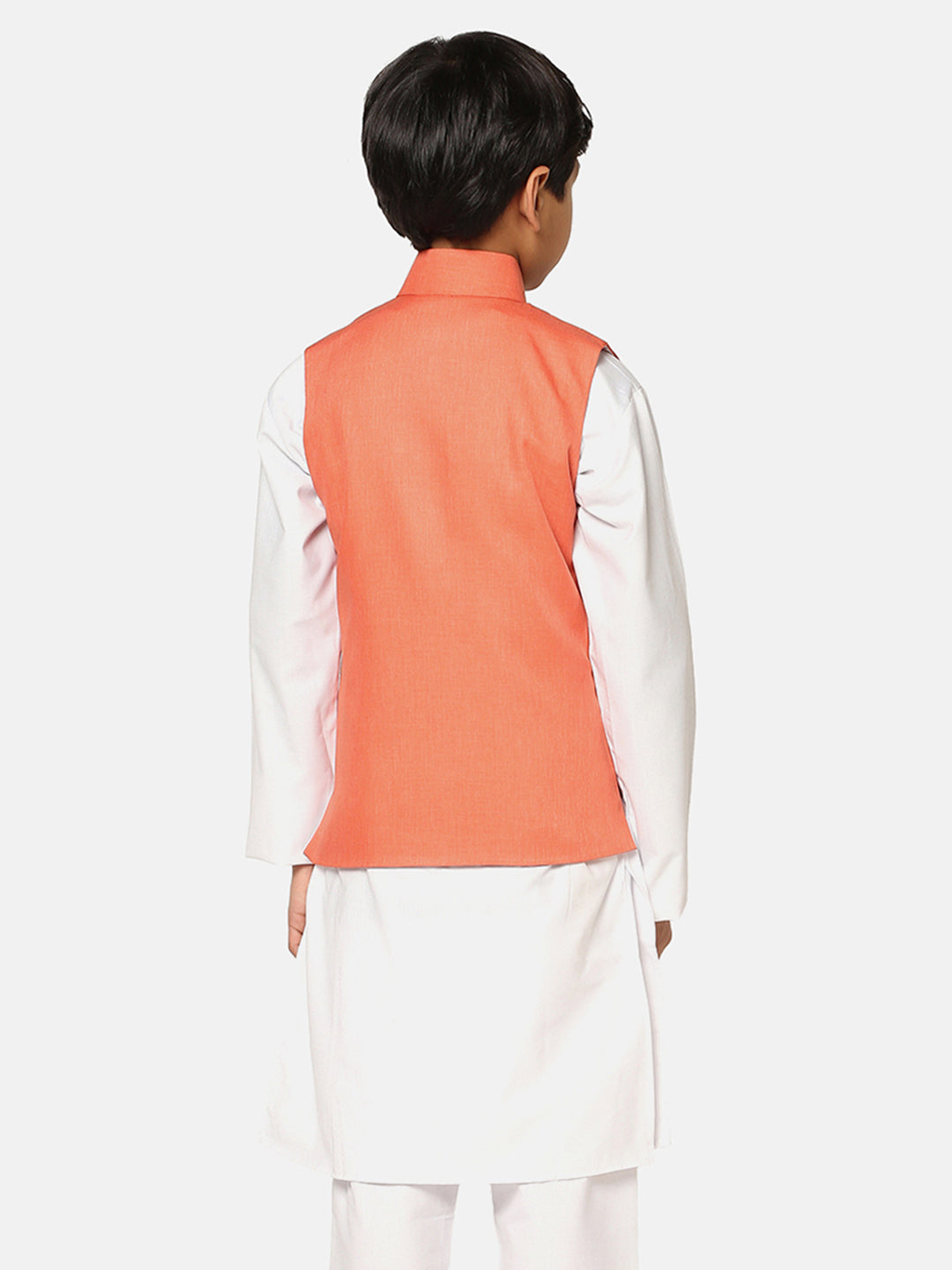 Kids Peach Nehru Jacket - Tahvo India