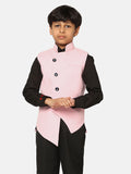 Boys Pink Nehru Jacket - Tahvo India