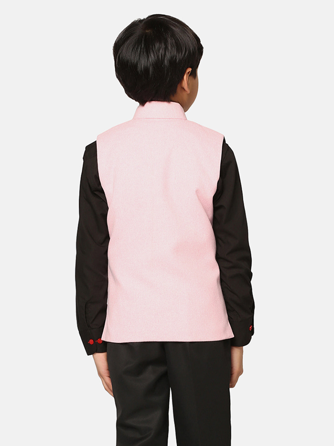 Boys Pink Nehru Jacket - Tahvo India