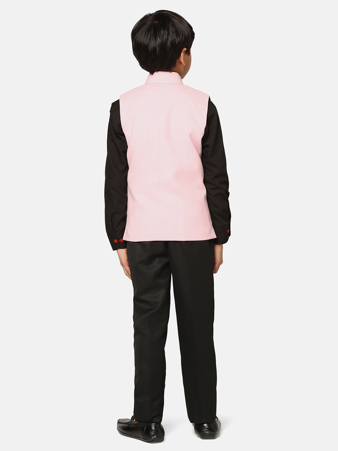 Boys Pink Nehru Jacket - Tahvo India