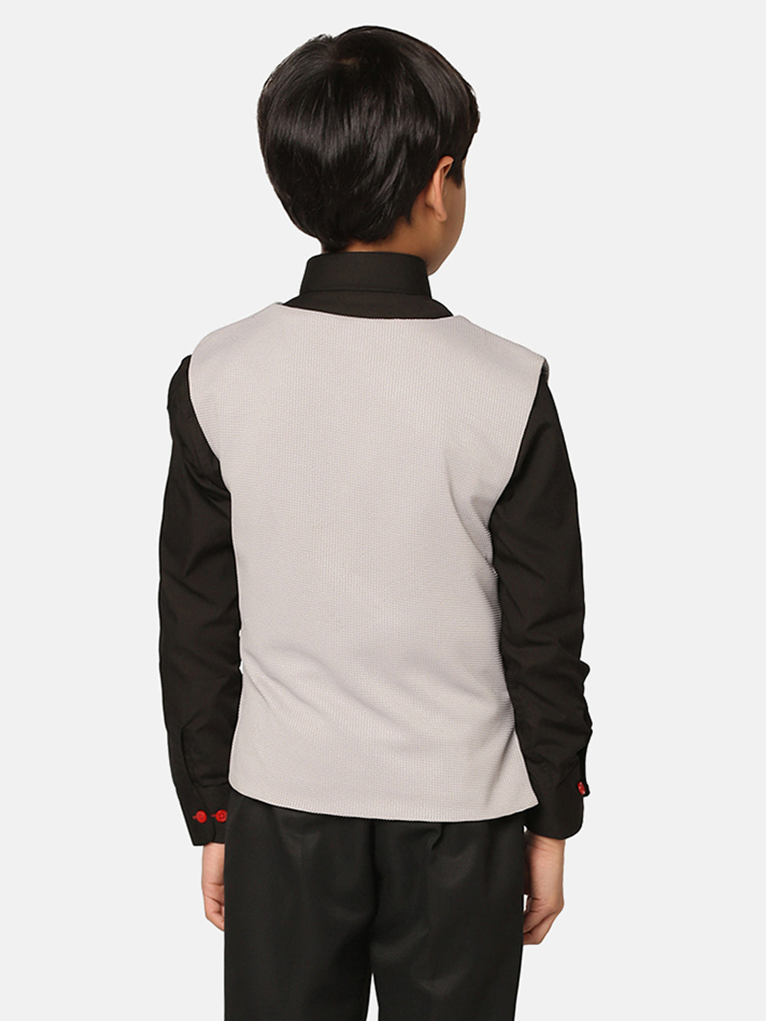 Kids Light Grey Waistcoat - Tahvo India