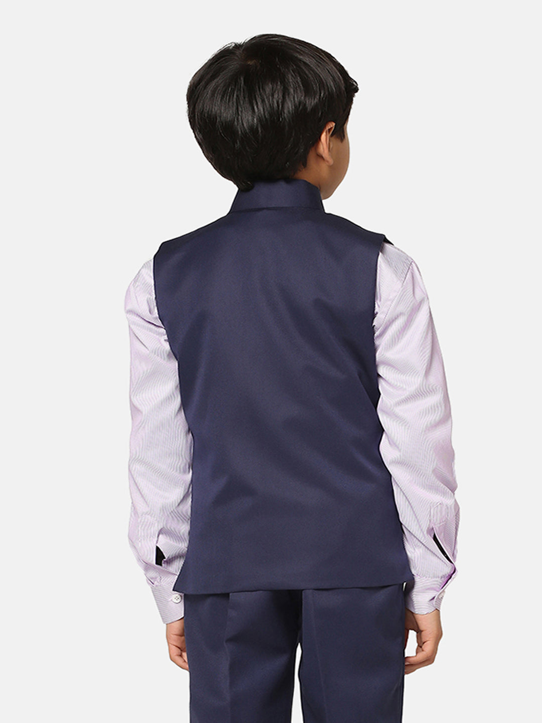 Kids Blue Nehru Jacket - Tahvo India