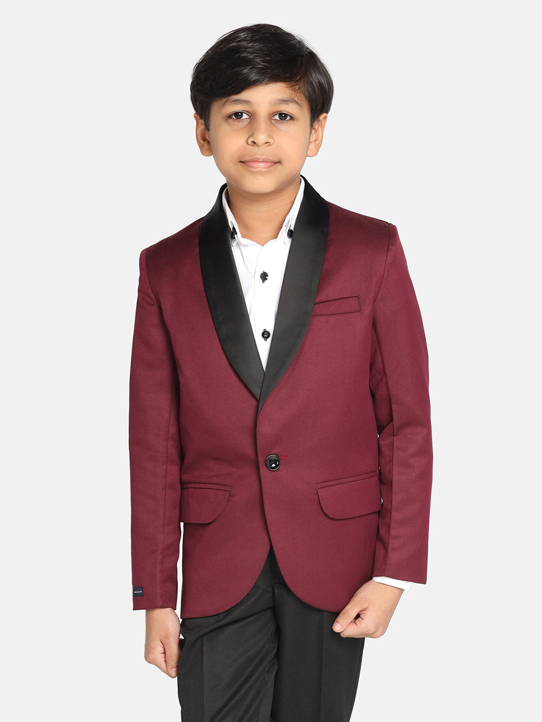 Boys Maroon Tuxedo - Tahvo India
