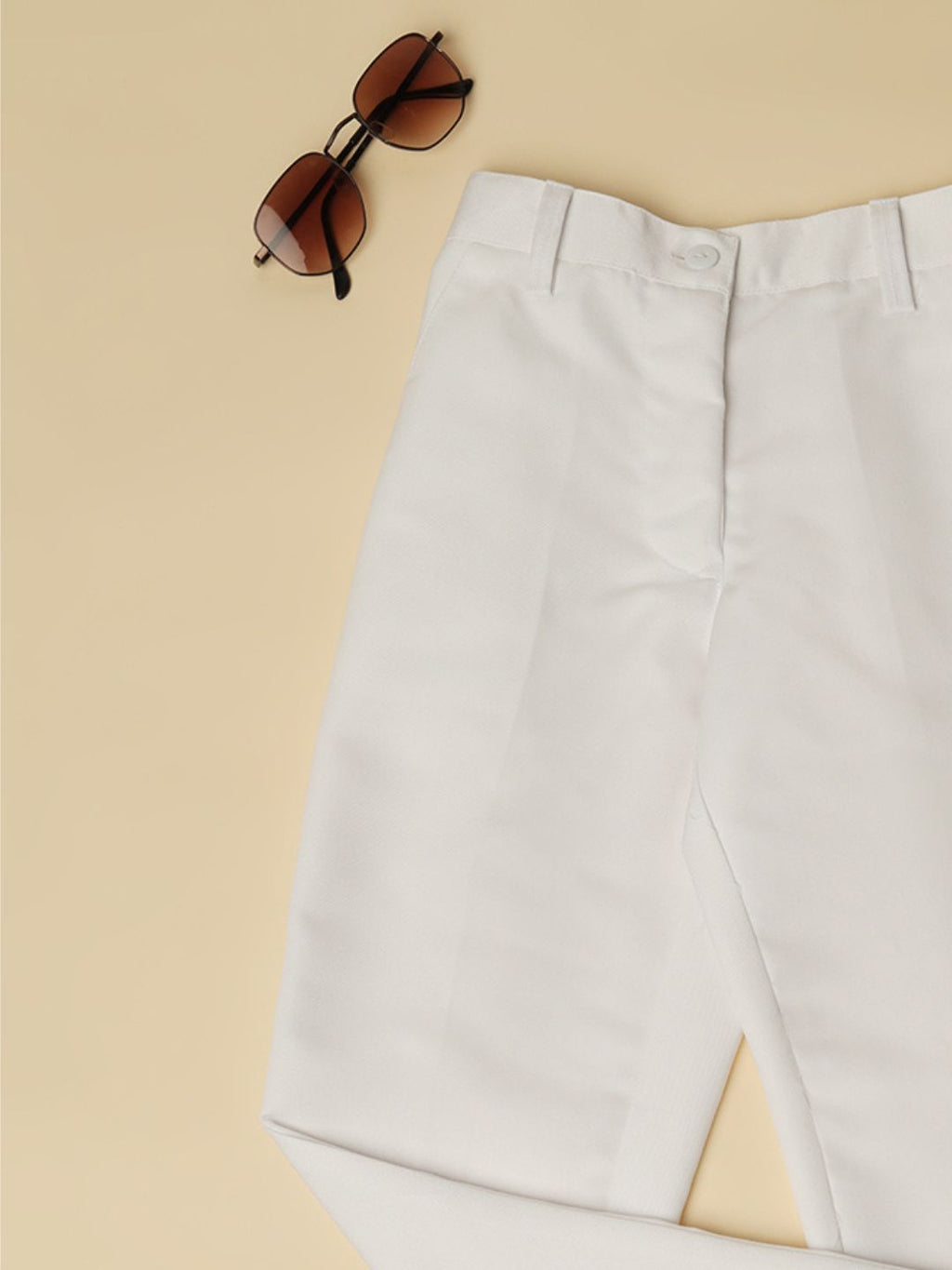 Light White Formal Trousers - Tahvo India