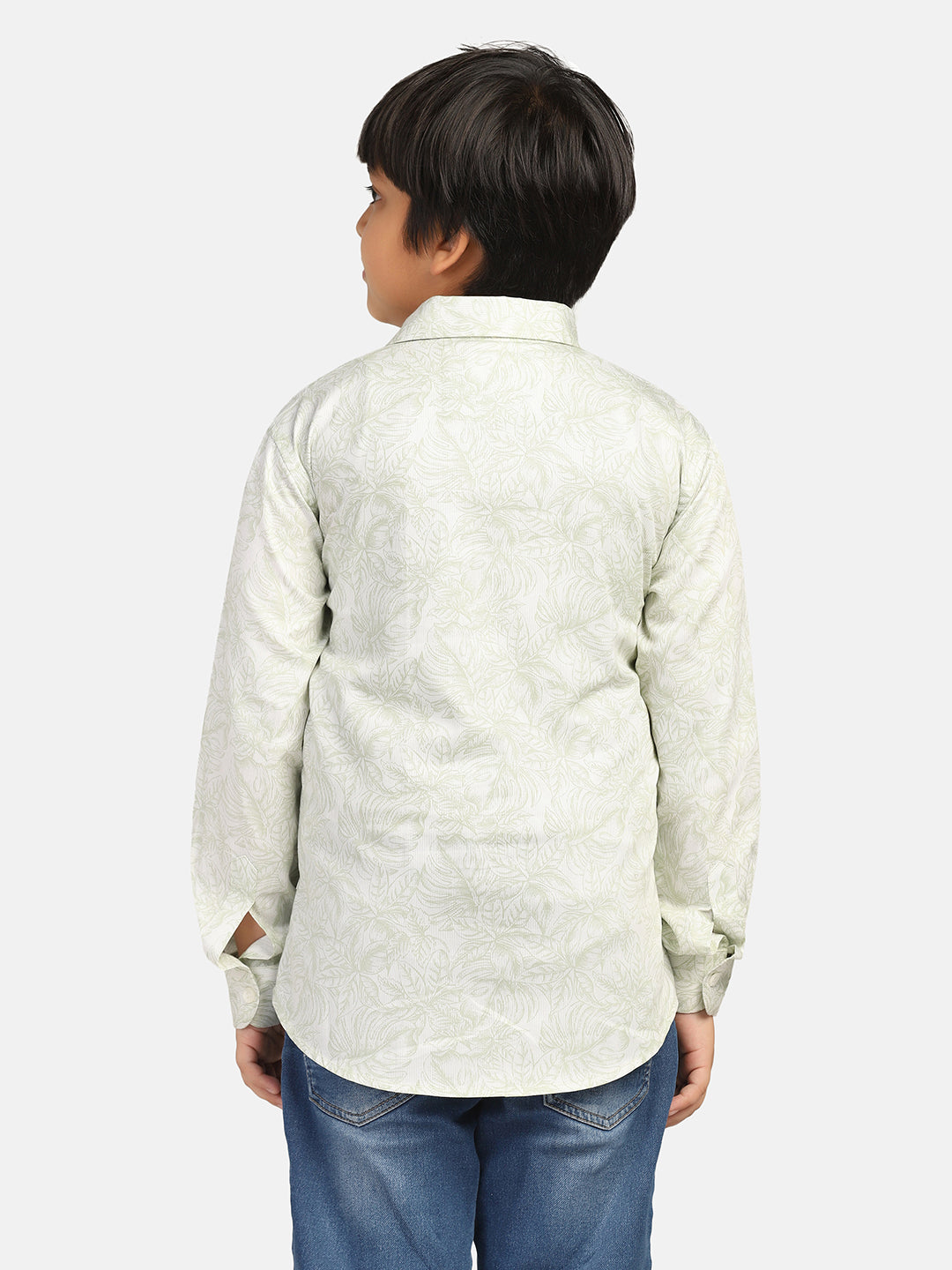 Boys Green Printed Shirt - Tututree