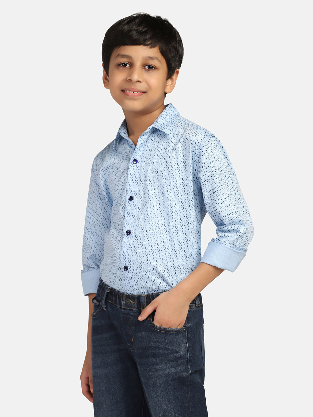 Boys Light Blue Shirt - Tahvo India