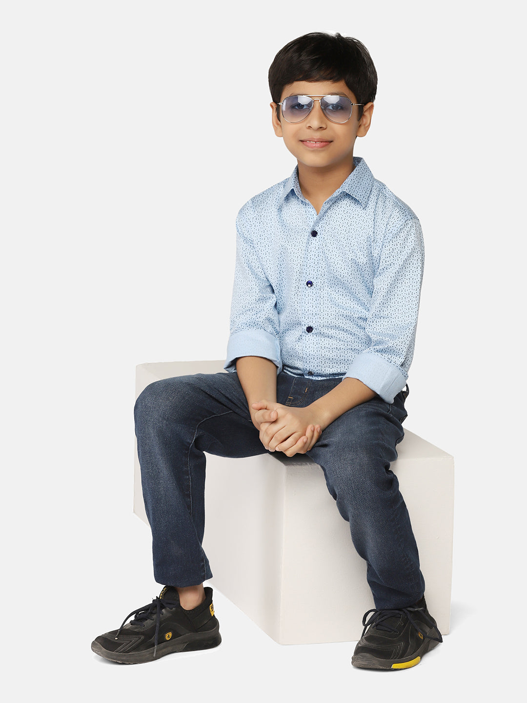 Boys Light Blue Shirt - Tahvo India